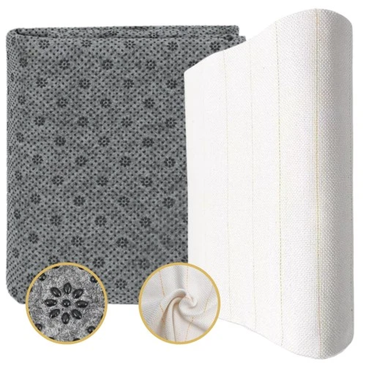 72 x 40 Inch Primary Tufting Cloth and 72 x 40 Inch Non Slip Fabric Final Bac...