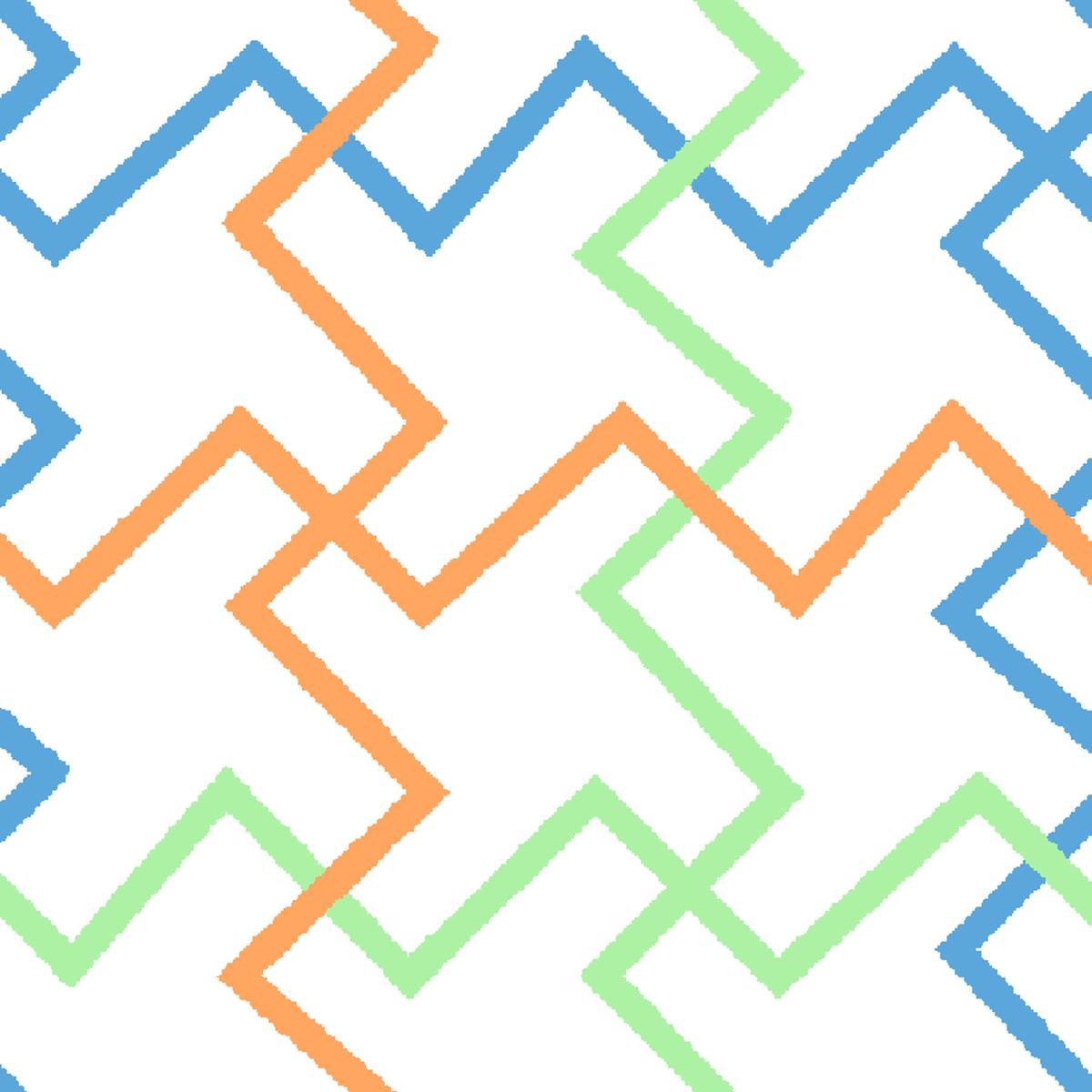 Zigzag Lattice on Multicolor Fabric