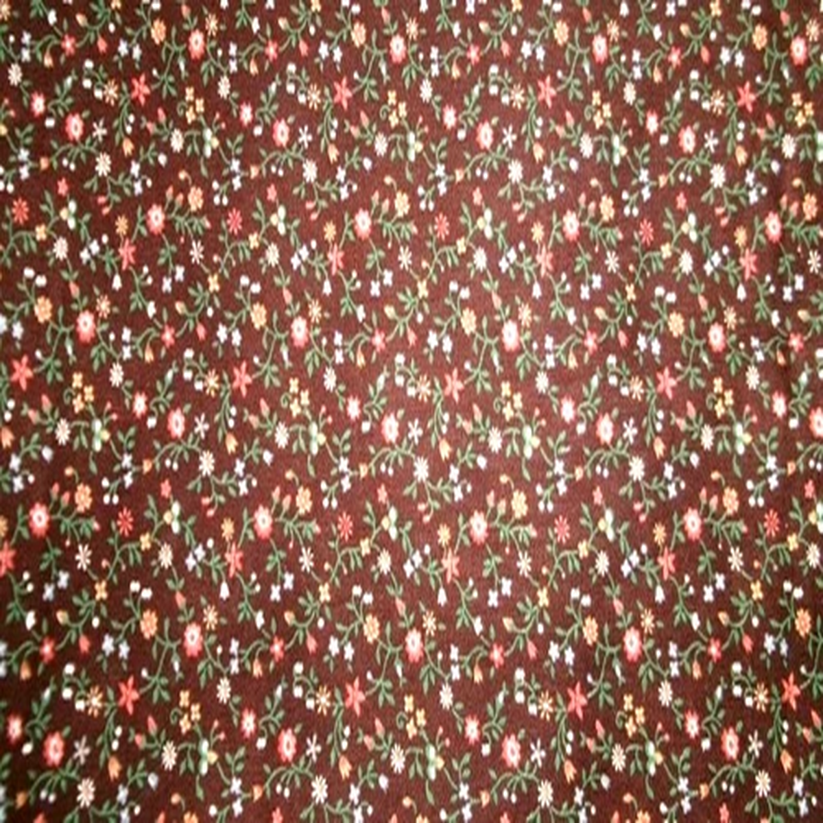 2 3/4 Yards Floral P Kaufman Drapery Upholstery Fabric Beige Coral Green 54 Wide