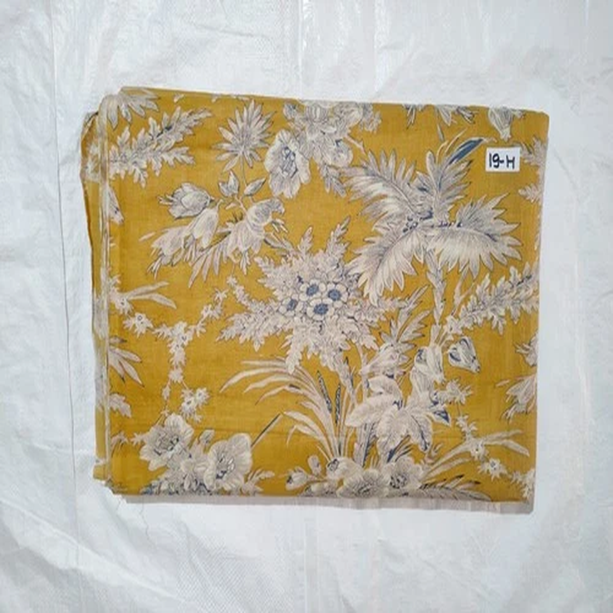 Yellow Floral Print Indian Cotton Fabric Dressmaking Sewing Running Fabric 10 YD