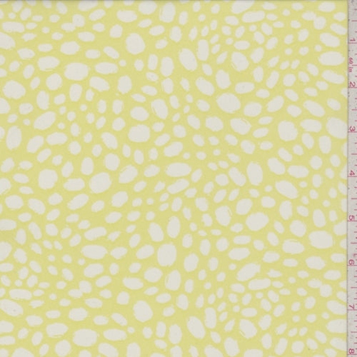 1 3/4 YD PC-Yellow/White Pebble Georgette Fabric