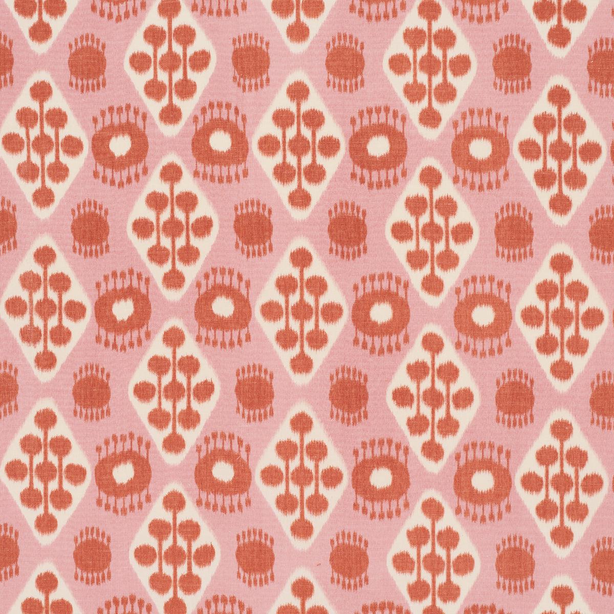 Hamilton Ikat Pink and Tangerine Fabric