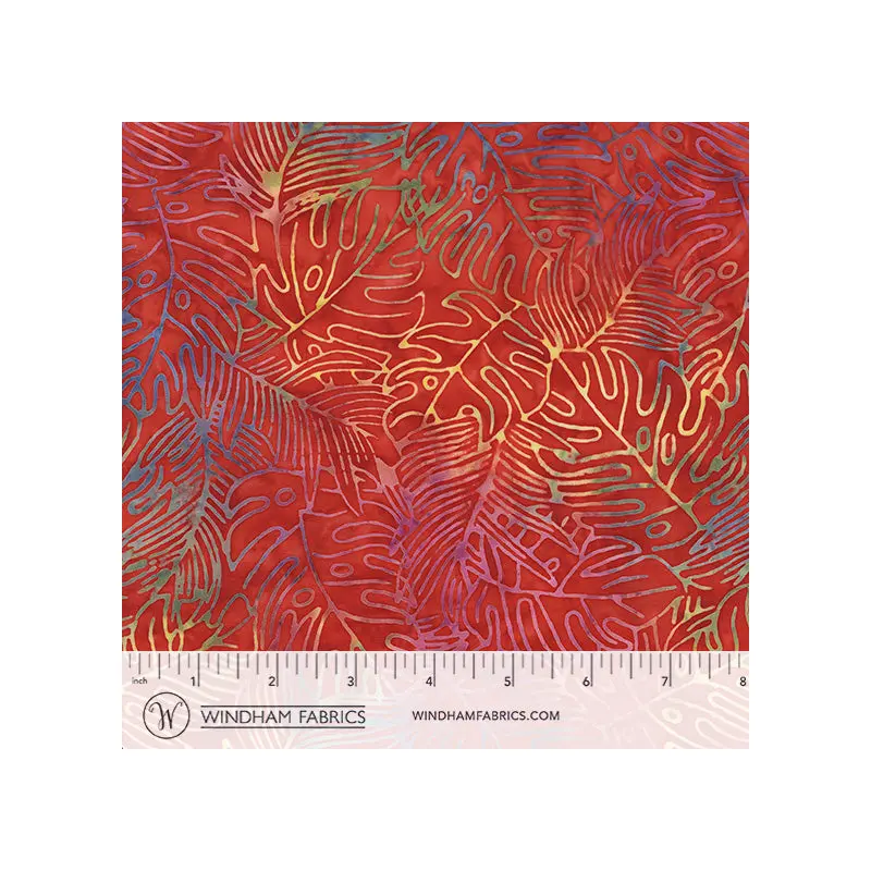 Fawn Baliscapes 20071Q-X Mandarin Fall Leaves Batik Cotton