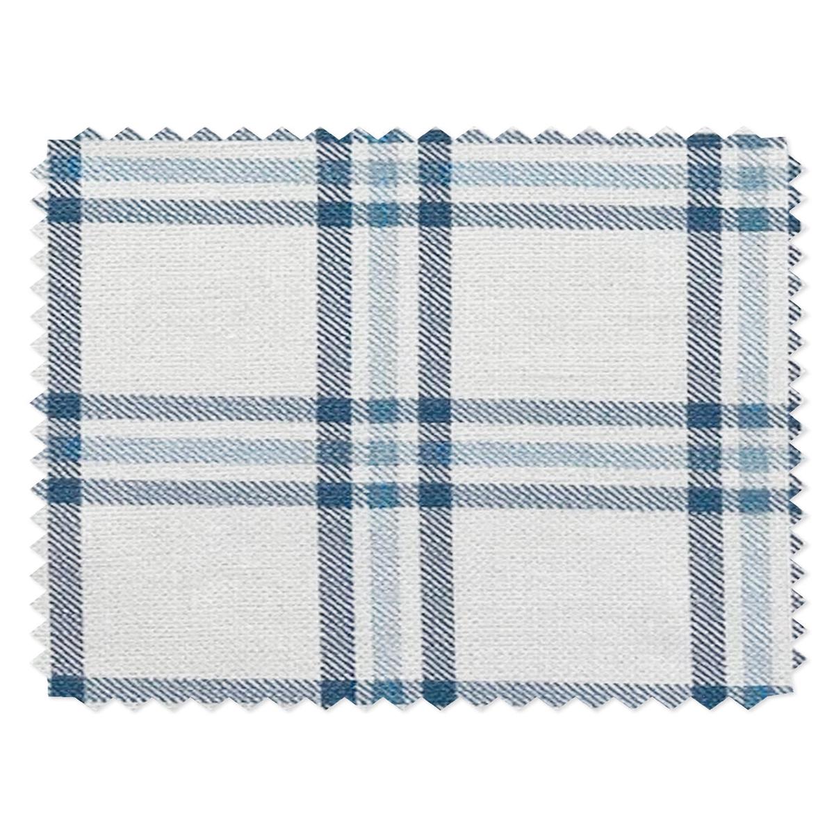'Rogers Plaid' Linen Fabric by Nathan Turner - Blue