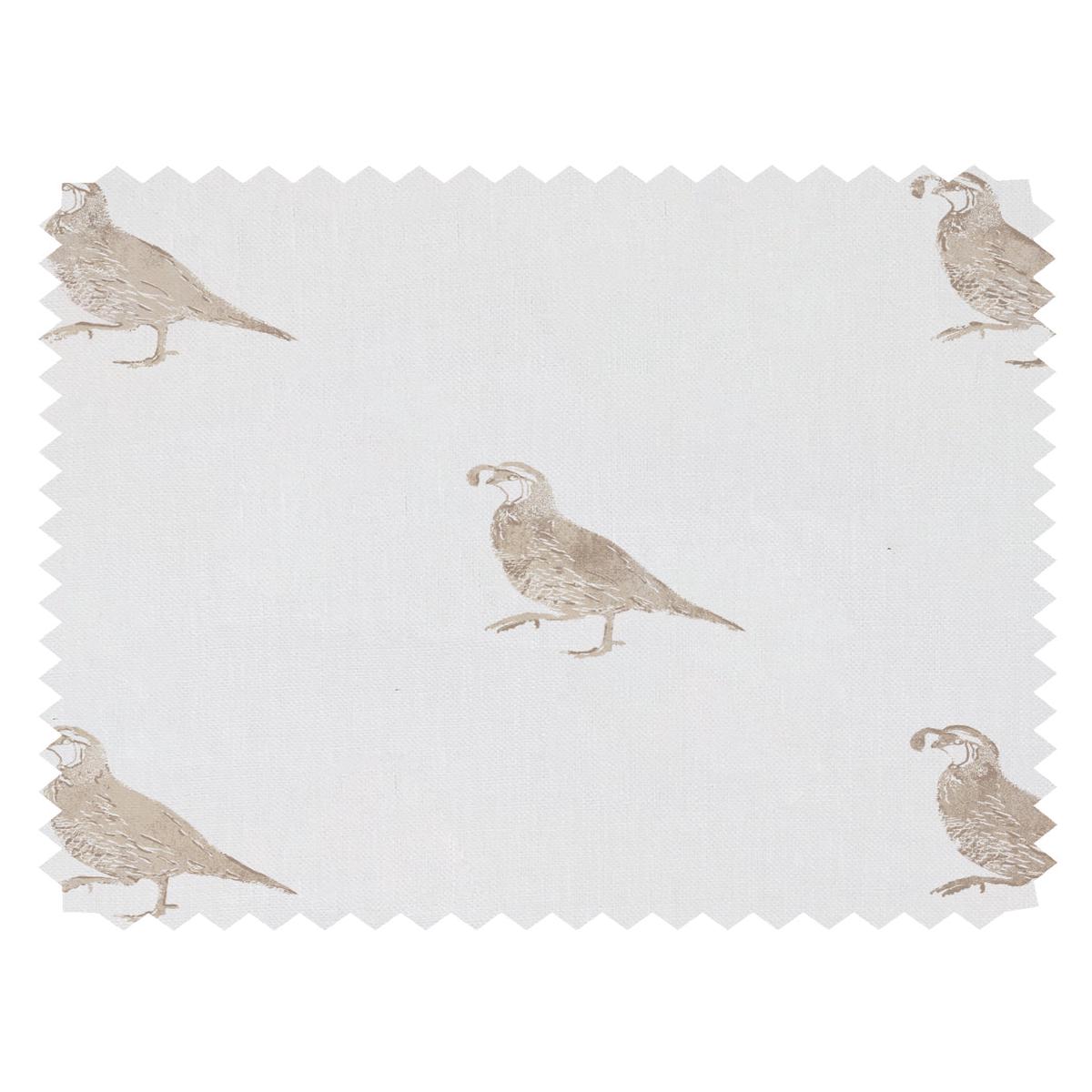 'California Quail' Linen Fabric by Nathan Turner - Neutral