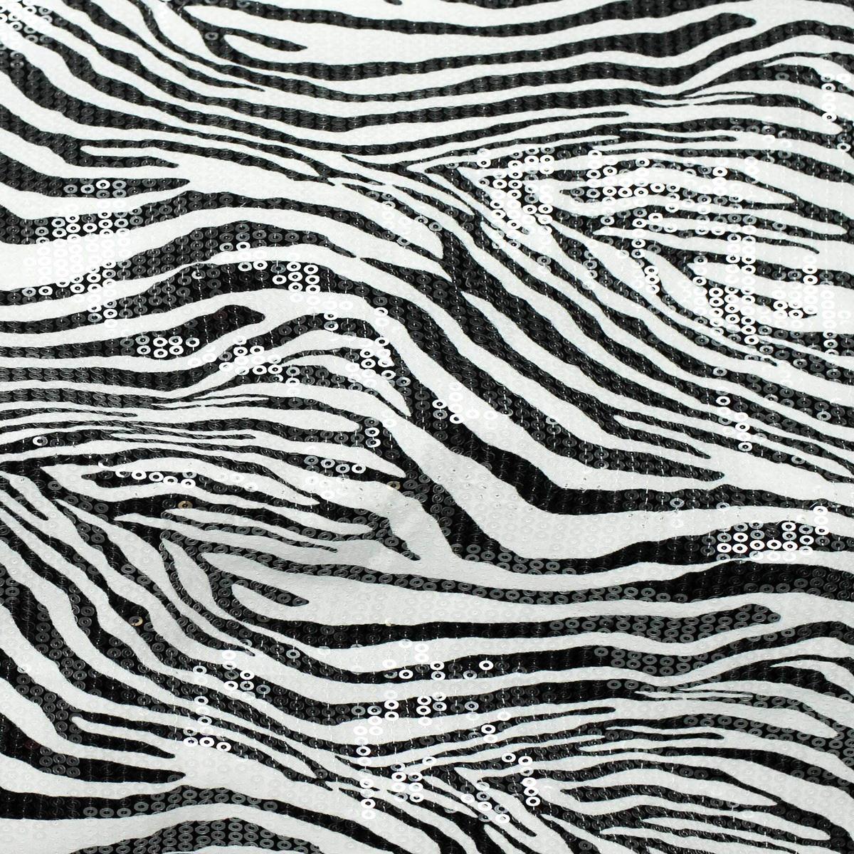 Zebra Sequin White / Black