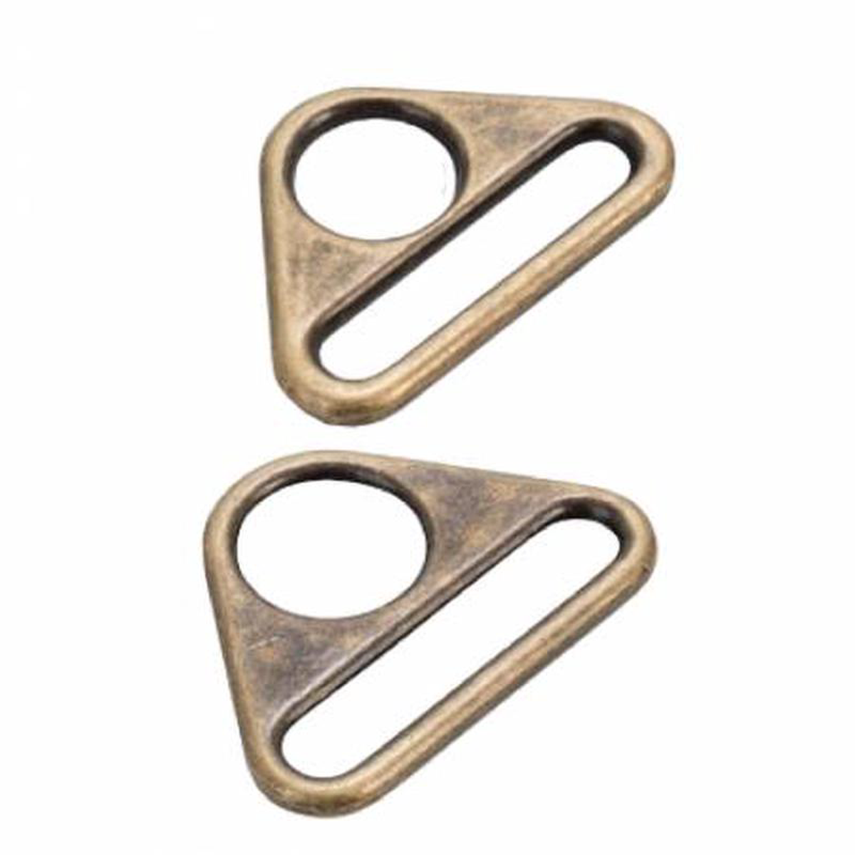 (2) Triangle Rings 1 128243Antique Brass By Annie