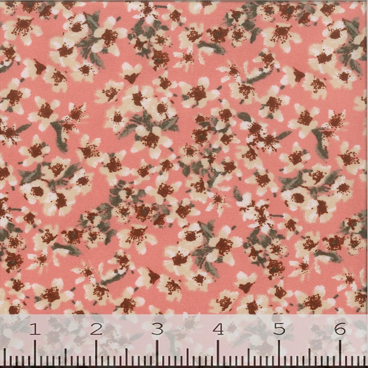DTY Brushed Floral Print Fabric FA16117