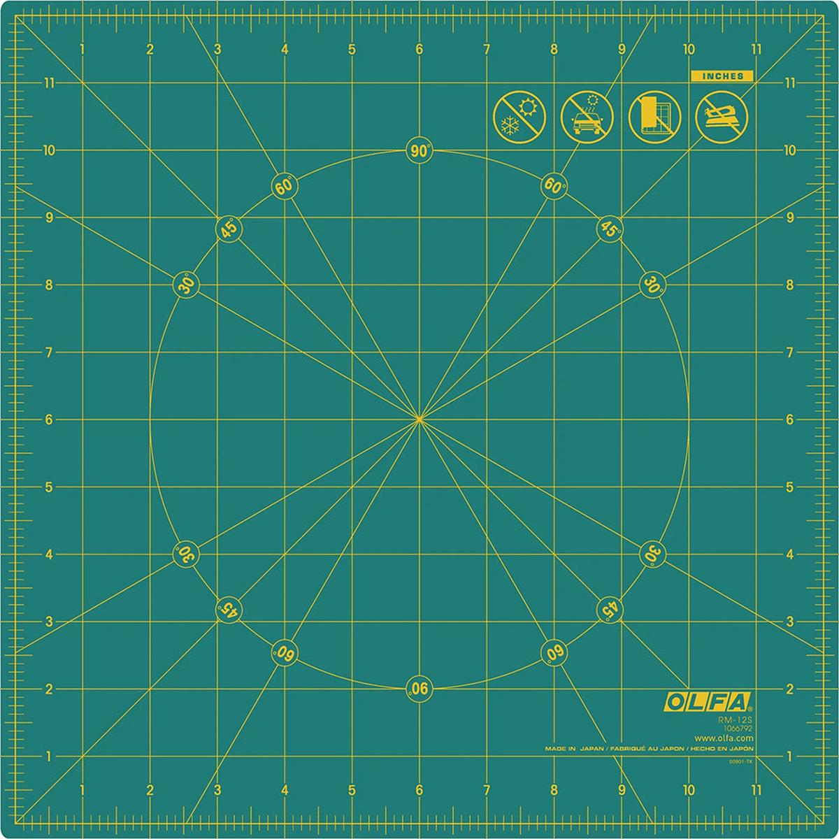 12-Inch Rotating Self-Healing Cutting Mat O-RM-12S