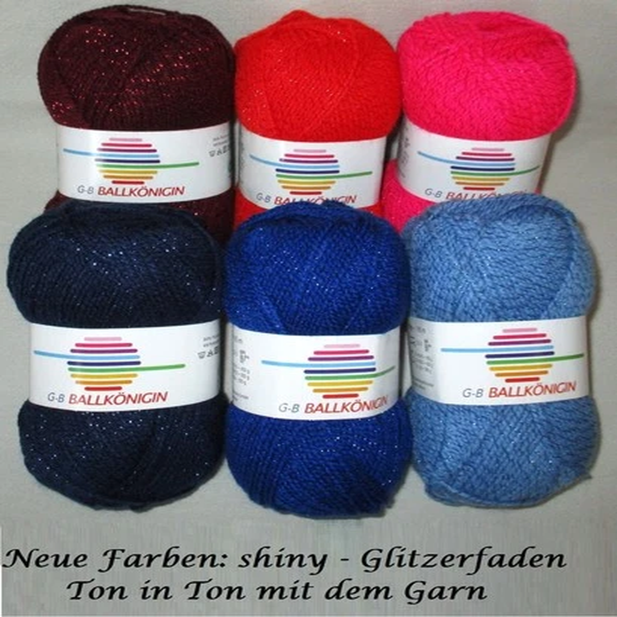(37/kg) 50 gr Ball Queen and Ball Queen shiny by G-B effect yarn with lurex