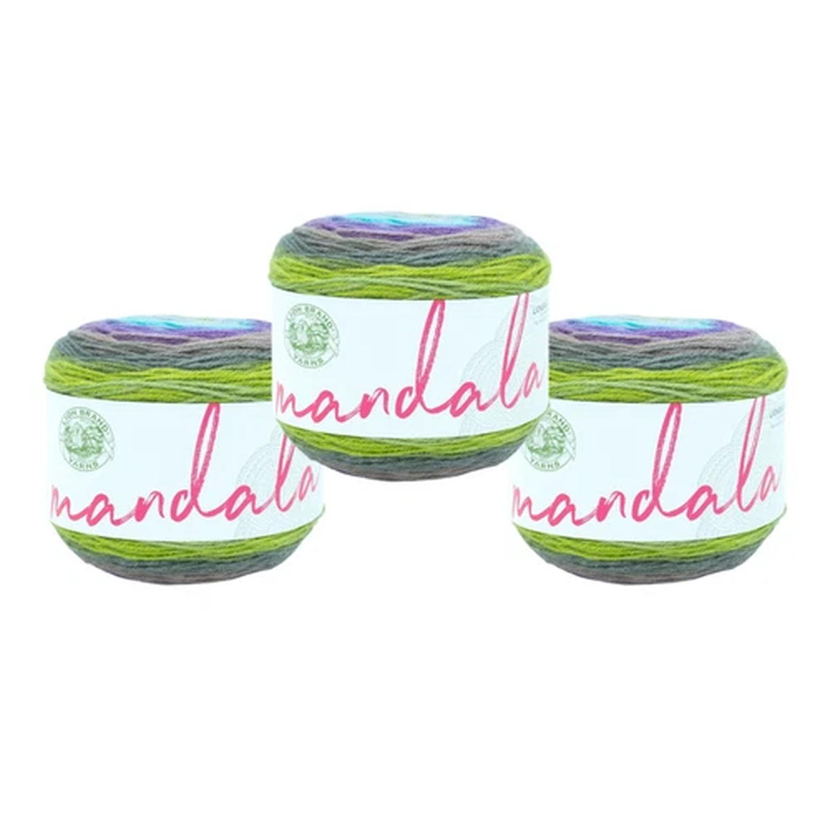 (3 Pack) Lion Brand Yarn 525-241D Mandala Yarn, Ghidorah