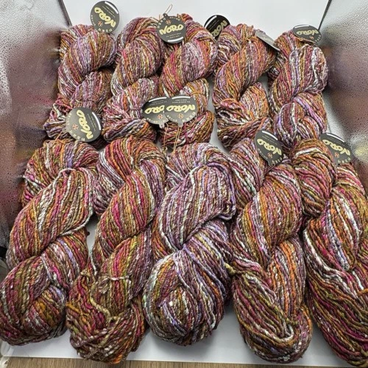 You Pick # of Skeins ~ Noro Kogarashi Silk Wool #7 Orange Pink Bulky 165 Yds