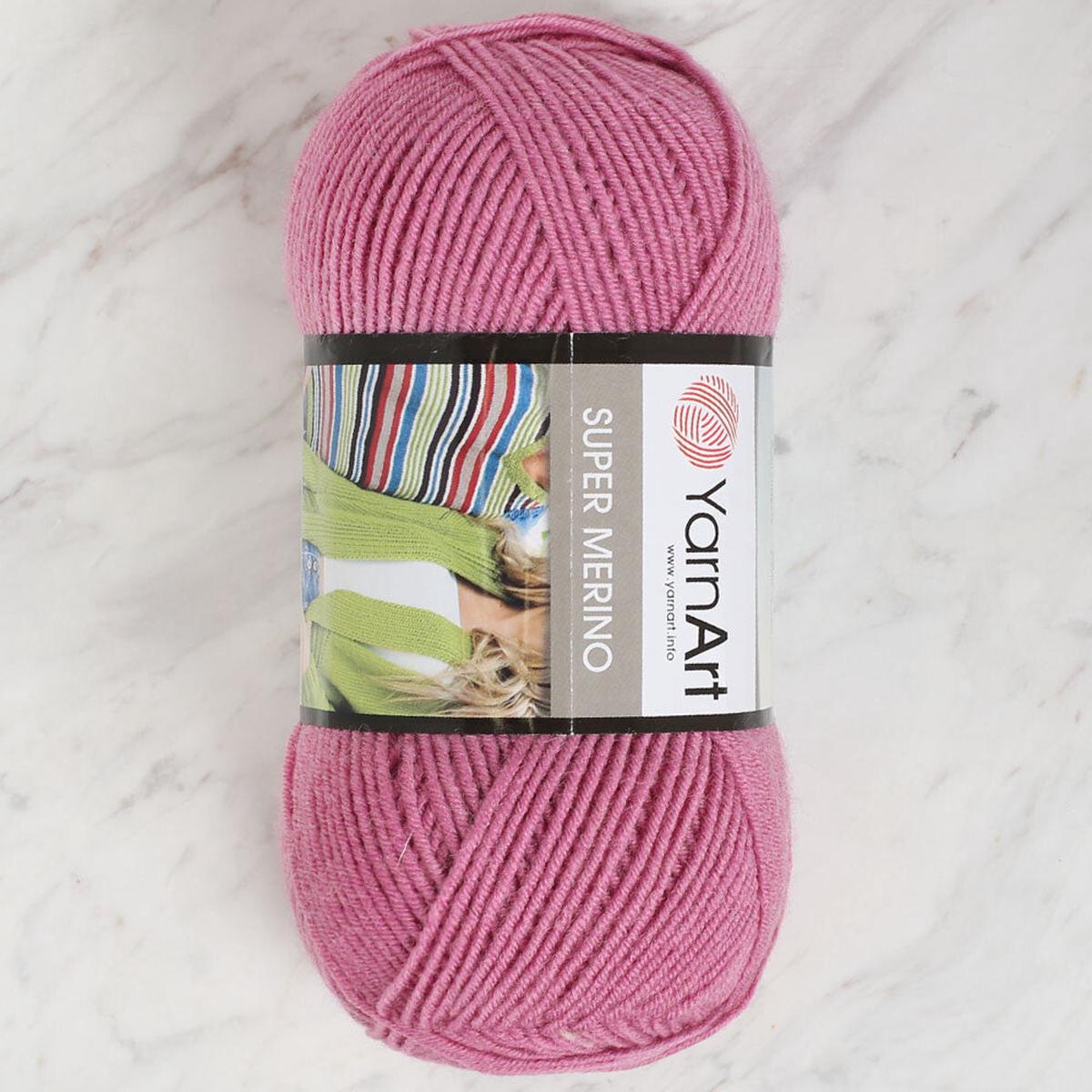 Yarnart Super Merino Yarn, Dusty Rose - 1249