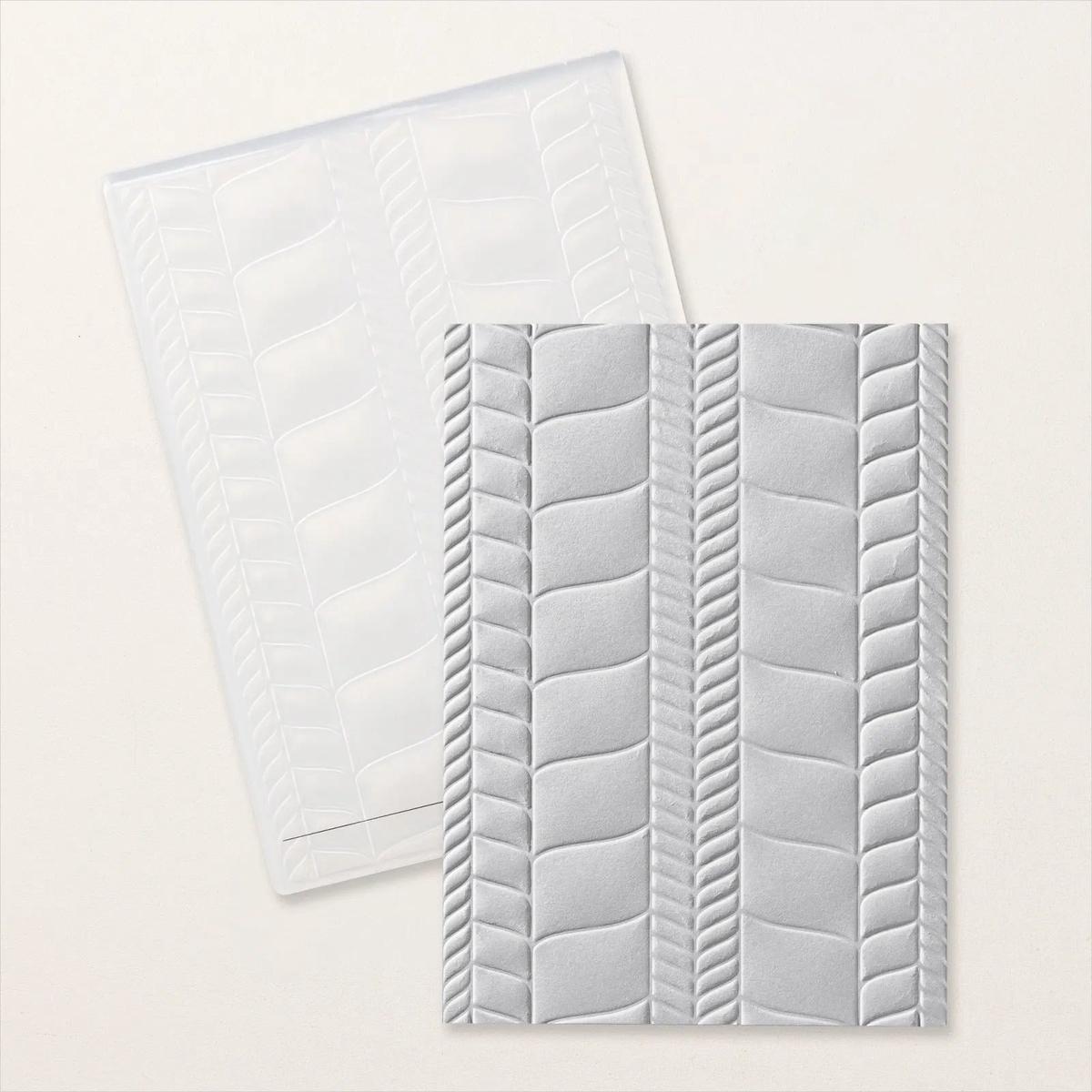 Modern Herringbone 3D Embossing Folder | Retired Embossing Folder | Stampin' Up!