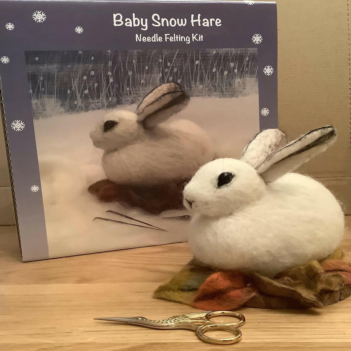 Snow Hare Model Felting Kit