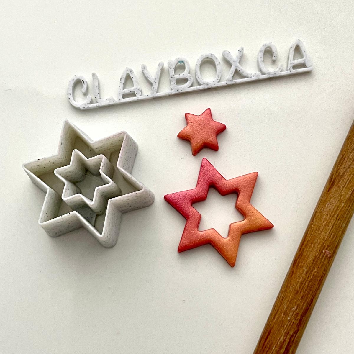 Star Donut Cutter  Polymer Clay Cutter  Nested Star Shape  Tapered Edge for Clean Cuts
