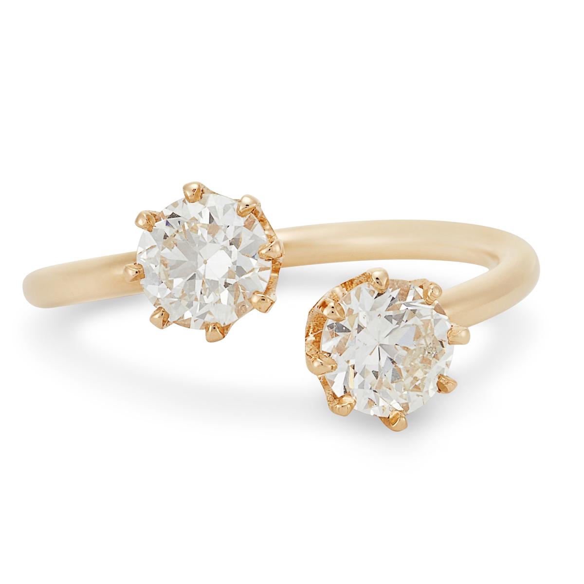 Open Band Engagement Ring, 1.13 Carats