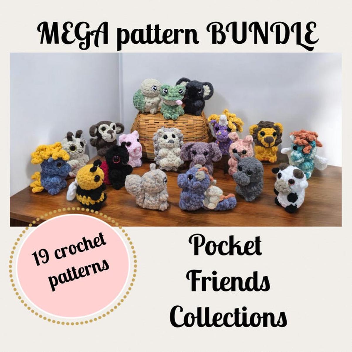 CROCHET MEGA BUNDLE, Crochet Patterns, Pocket Friends Collection