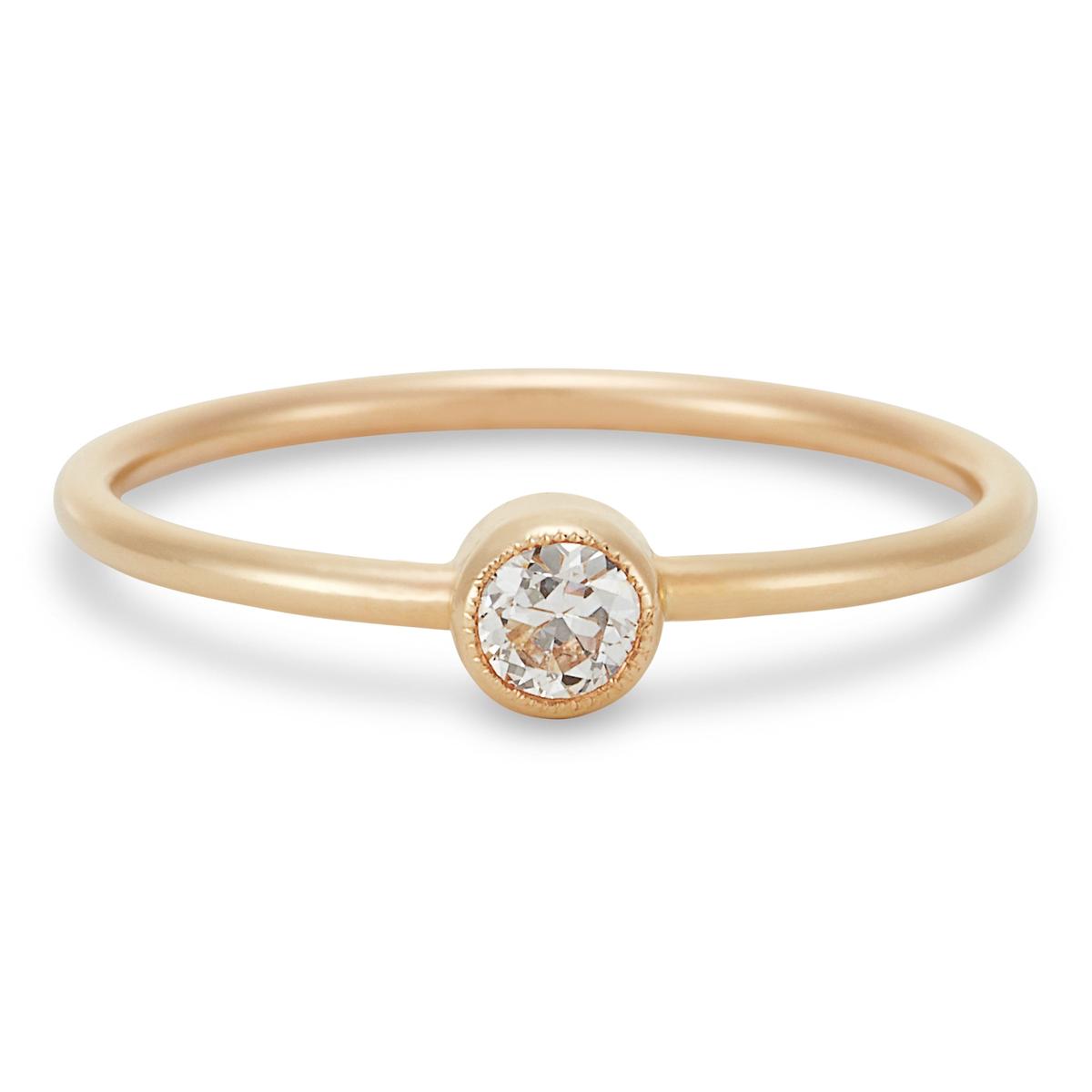 Repurposed Antique Diamond Stacking Ring, 0.20 Carats