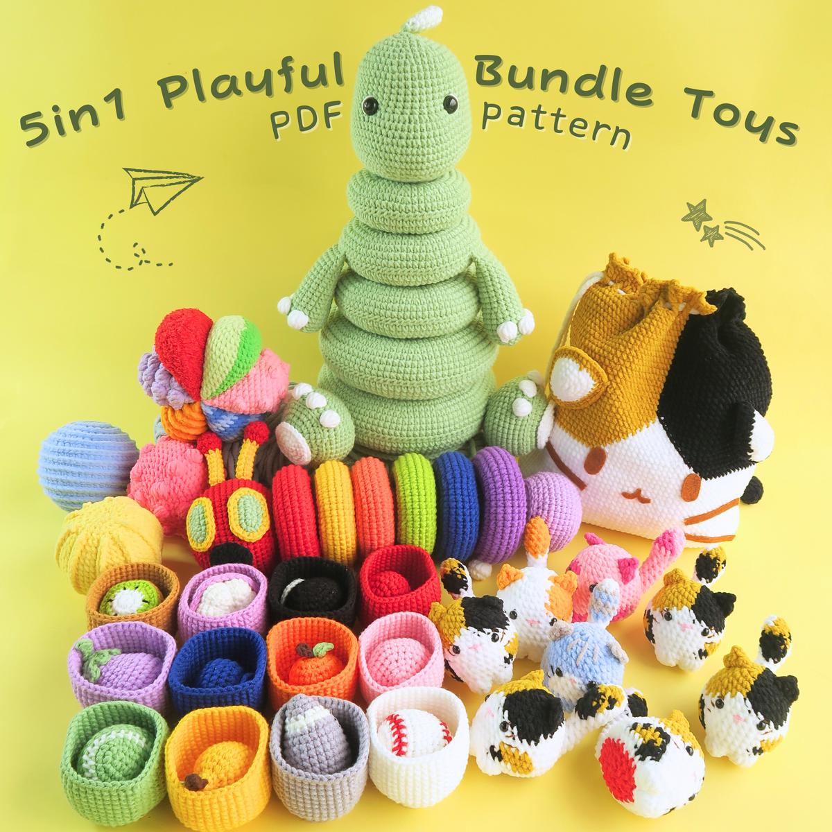 5-in-1 Playful Bundle Toys Crochet Pattern