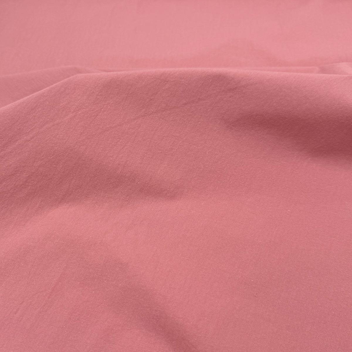 Dark Blush Soft Washed Crinkle Cotton Fabric