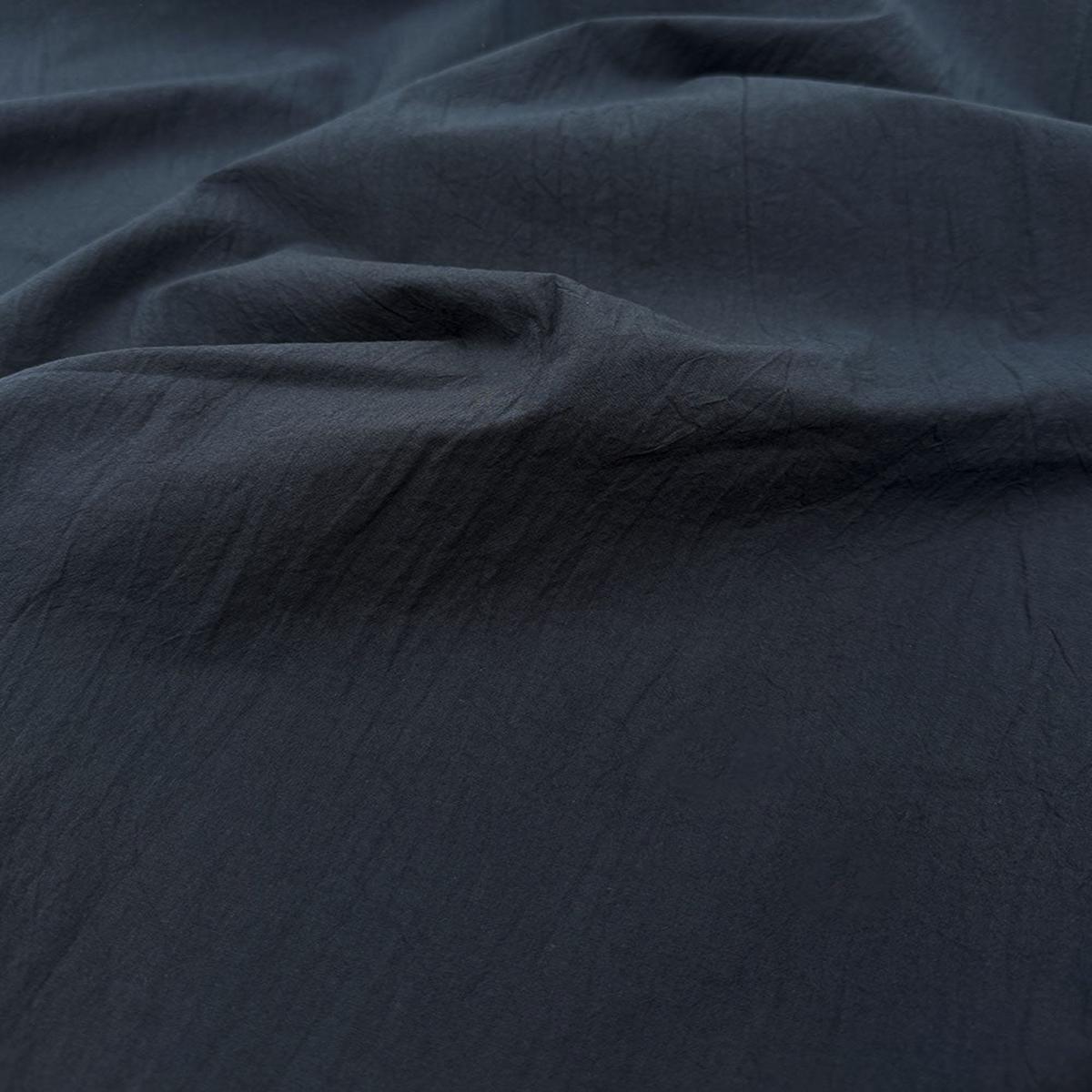 Navy Soft Washed Crinkle Cotton Fabric