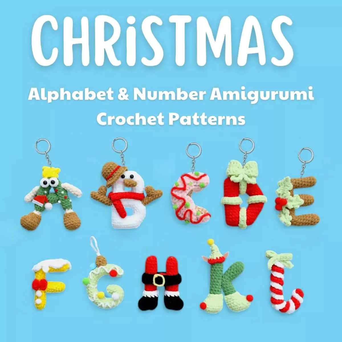 Christmas ABCrochet - Alphabet & Number Pattern