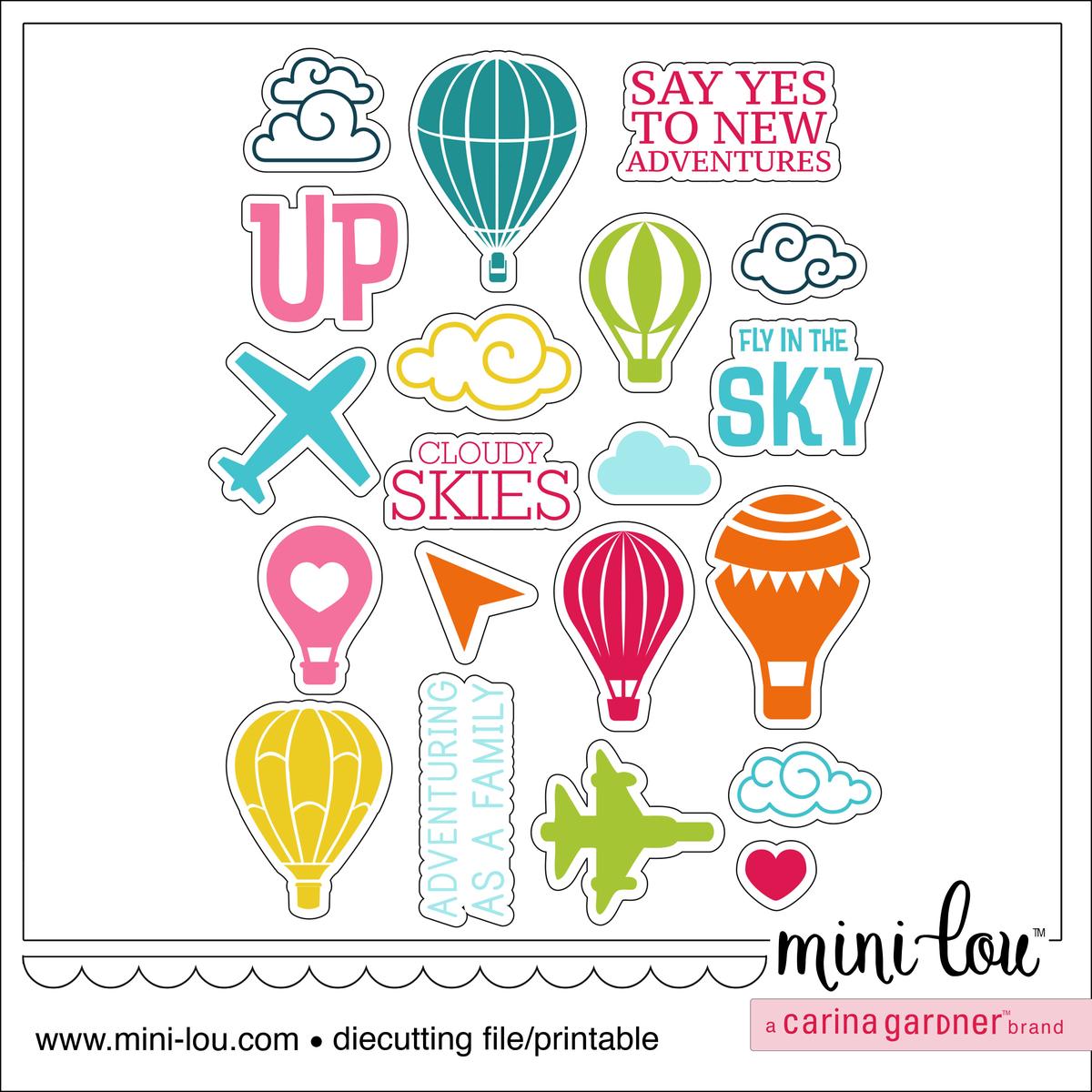 MiniLou Up There Stickers