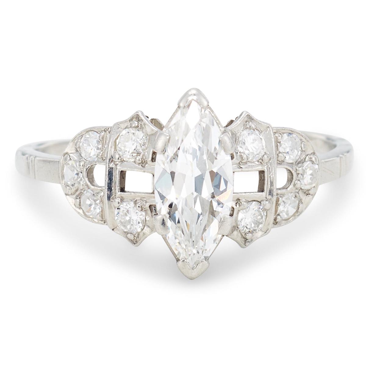 HOLD Vintage Art Deco Engagement Ring