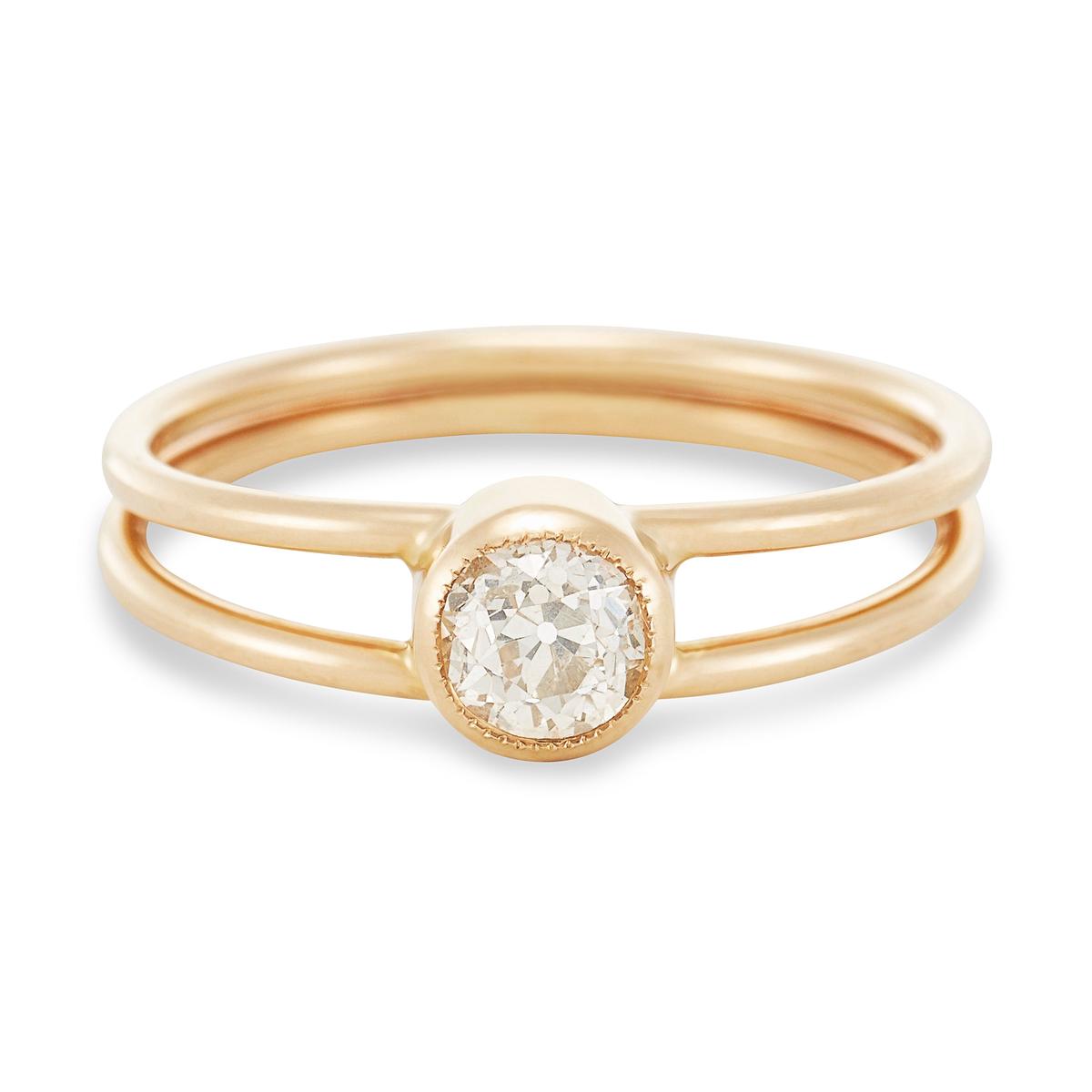 Double Band Engagement Ring