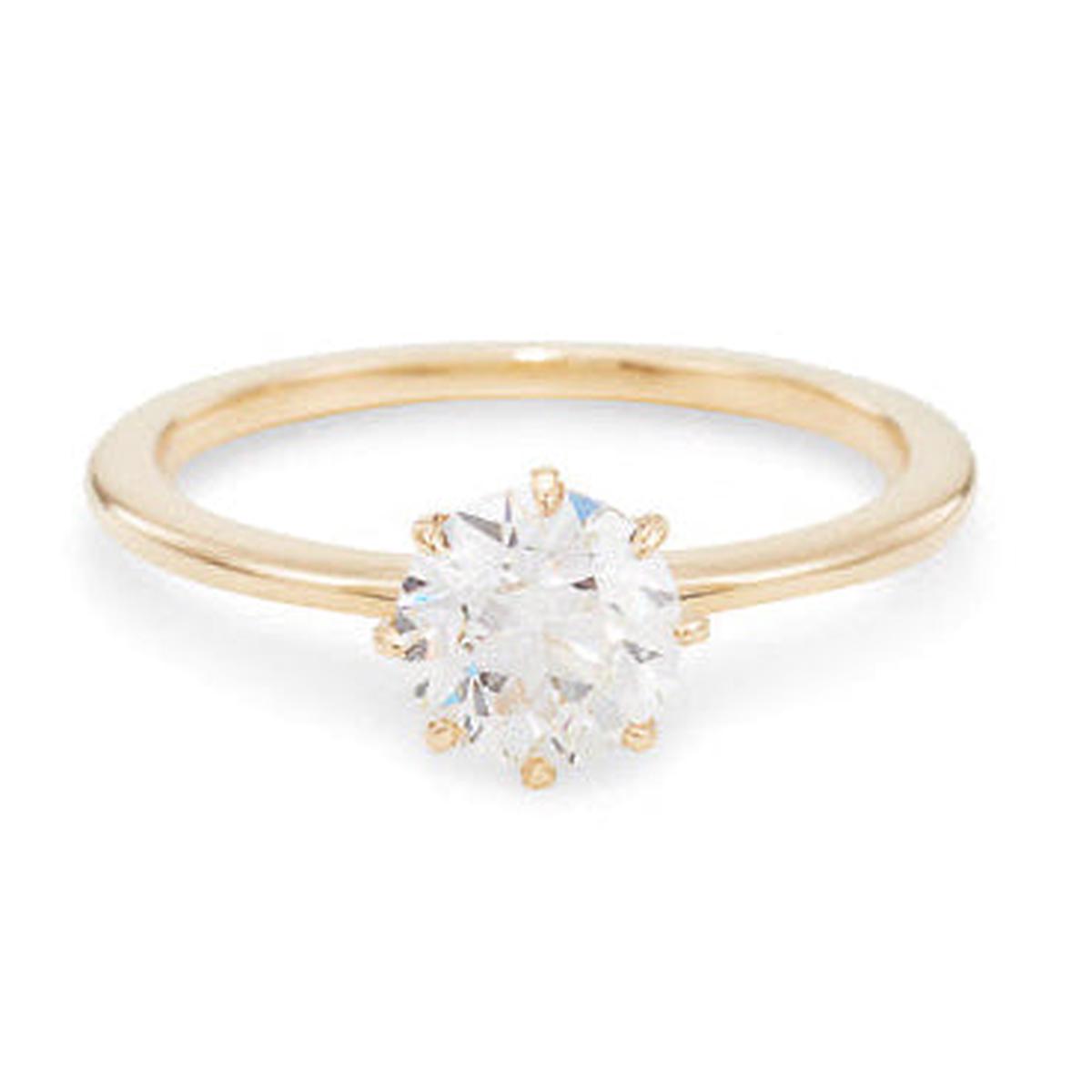 Old European Cut Lab Diamond Engagement Ring, 1.00 Carat