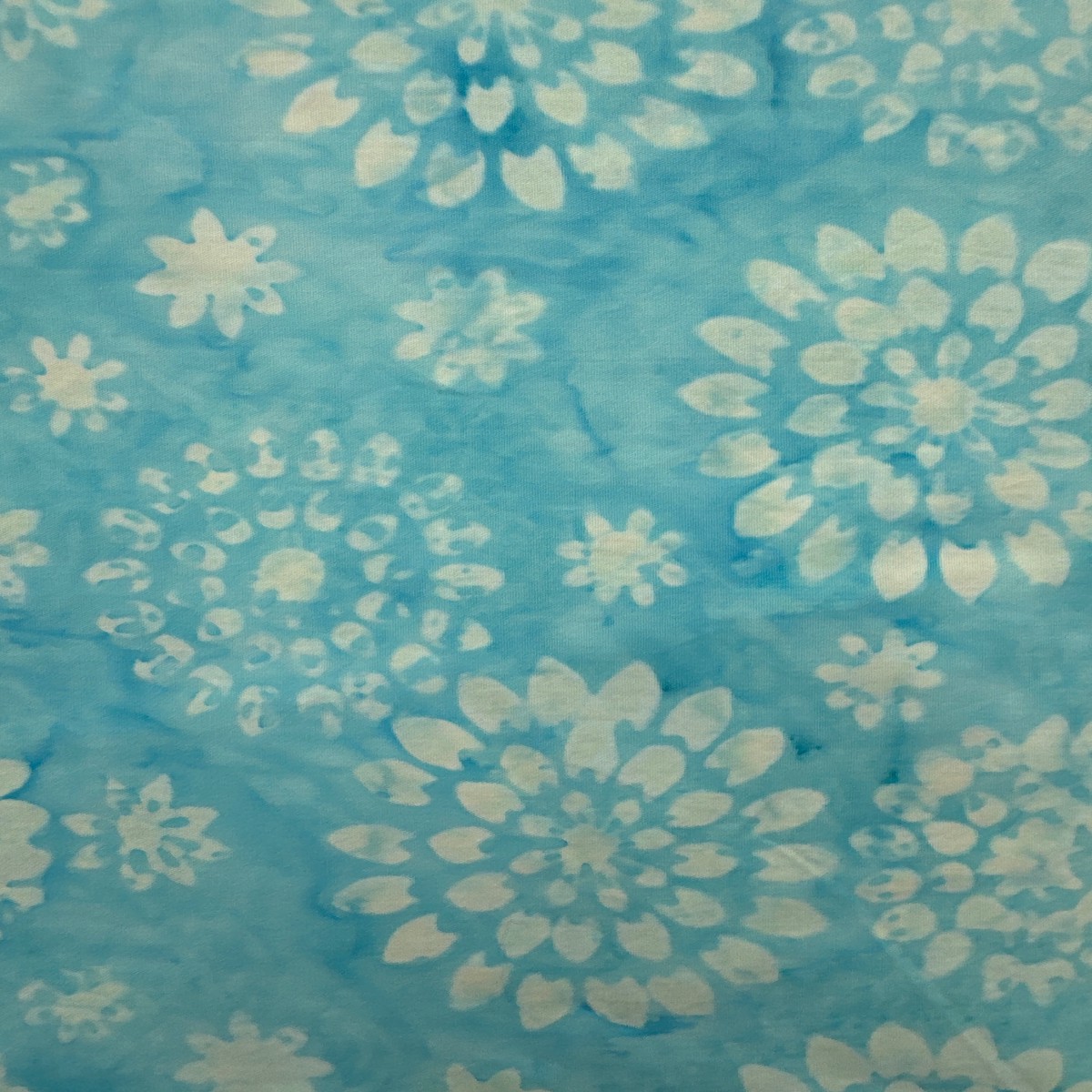AN Spaced Large Flowers Sky Blue