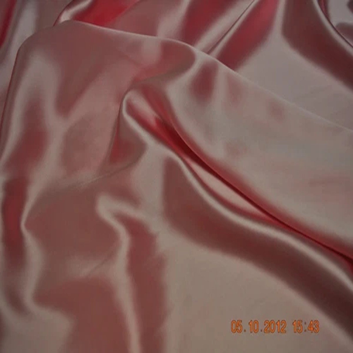 Pure silk crepe satin, 19 momme, 114 cm, rose pink, sold by half a metre