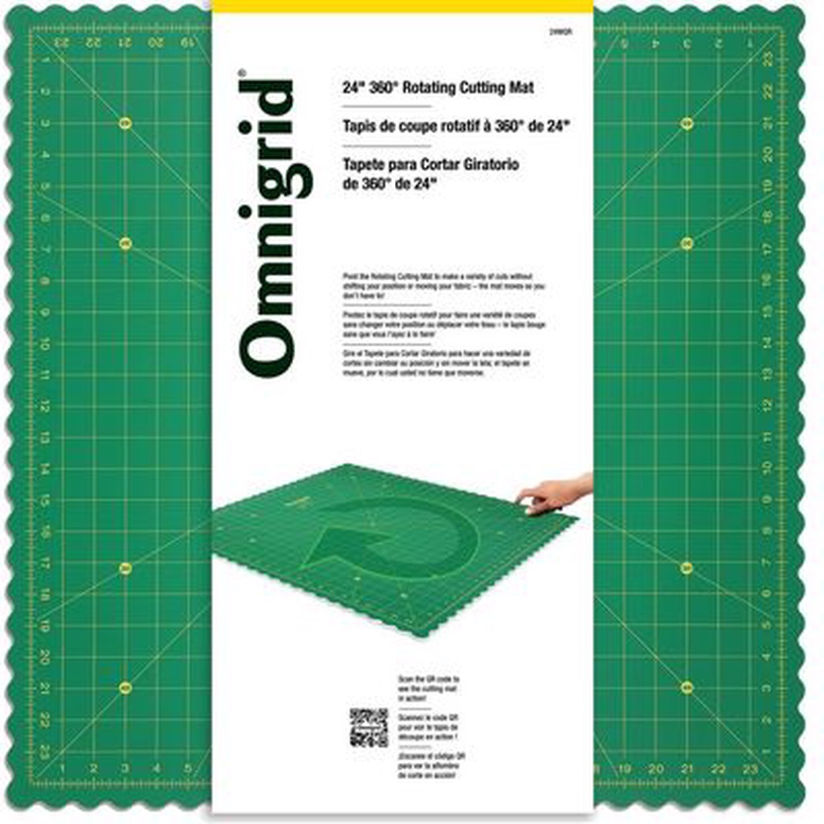 Omnigrid Square Rotate Cut Mat 360, 24 in