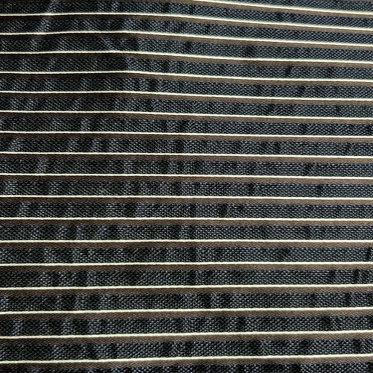 Robert Keyte, Made in UK, Navy Stripe woven silk panel, ties 1 x 0.97m #704