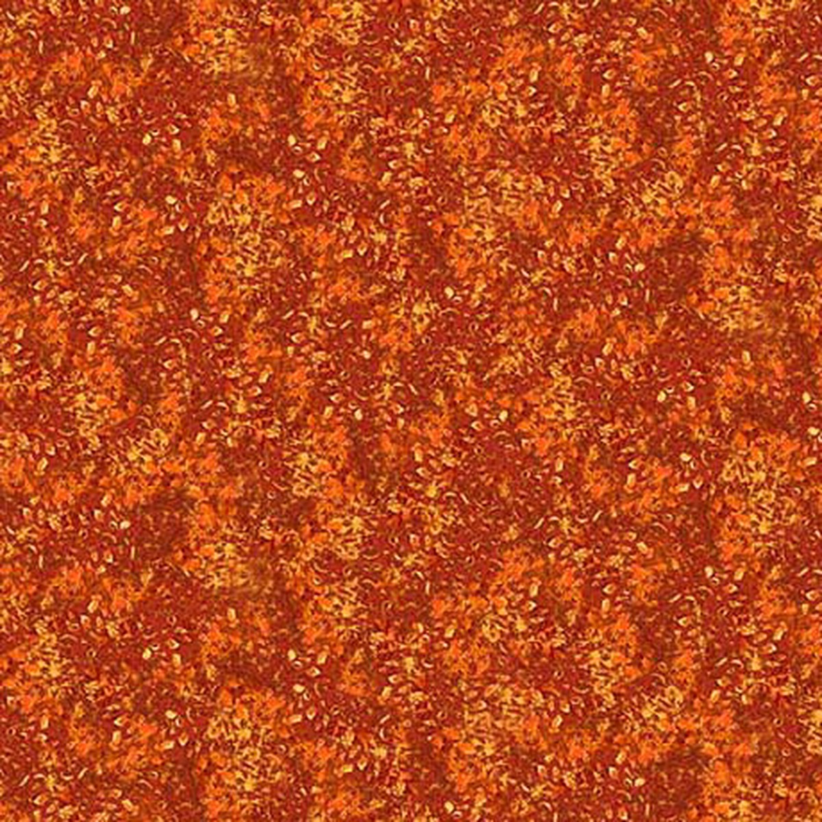 Forest Light - Leaf Texture - Orange 44"/45" Fabric Per Yard