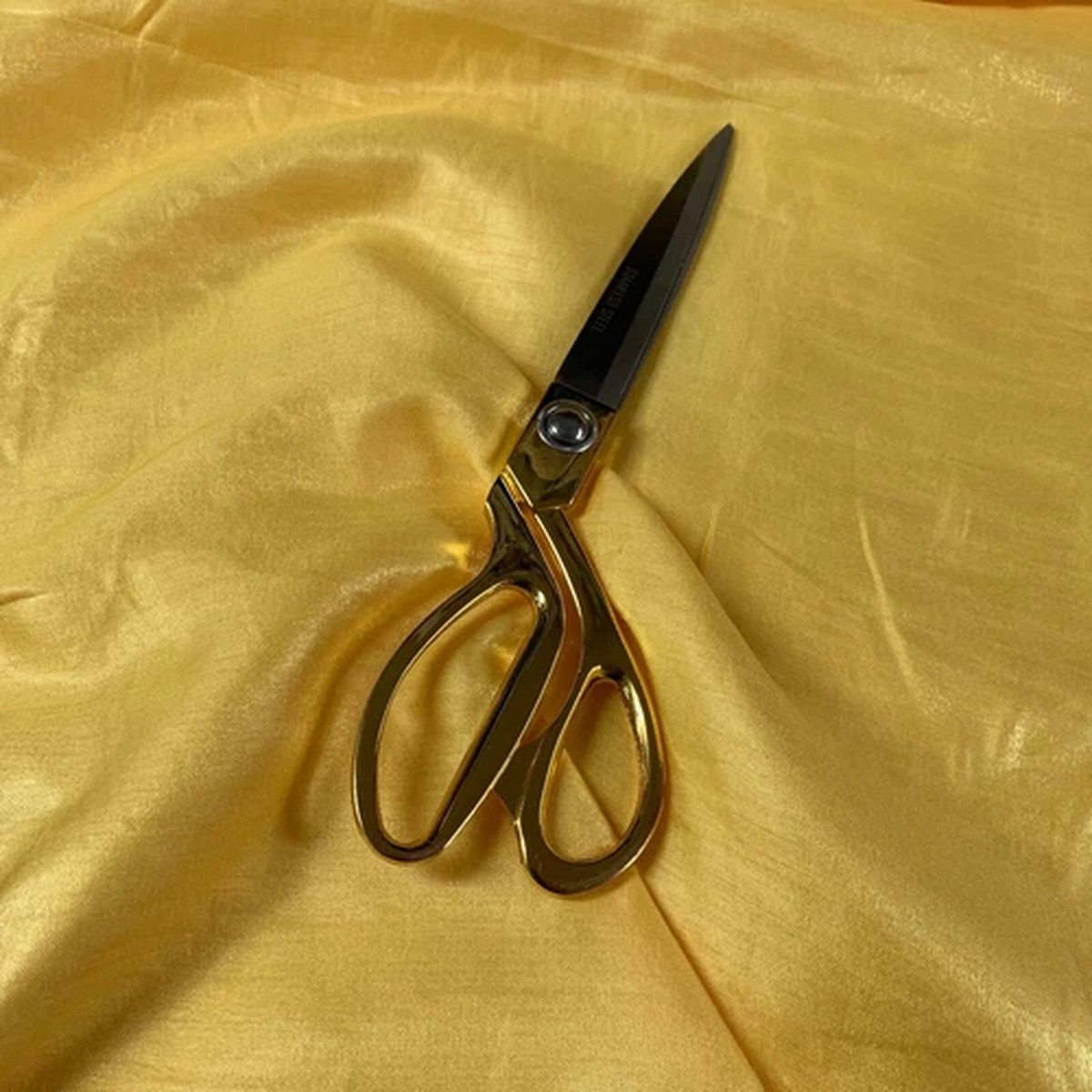 Yellow Faux Raw Silk Fabric Dress Craft Draping Quilting Material Meter 44"
