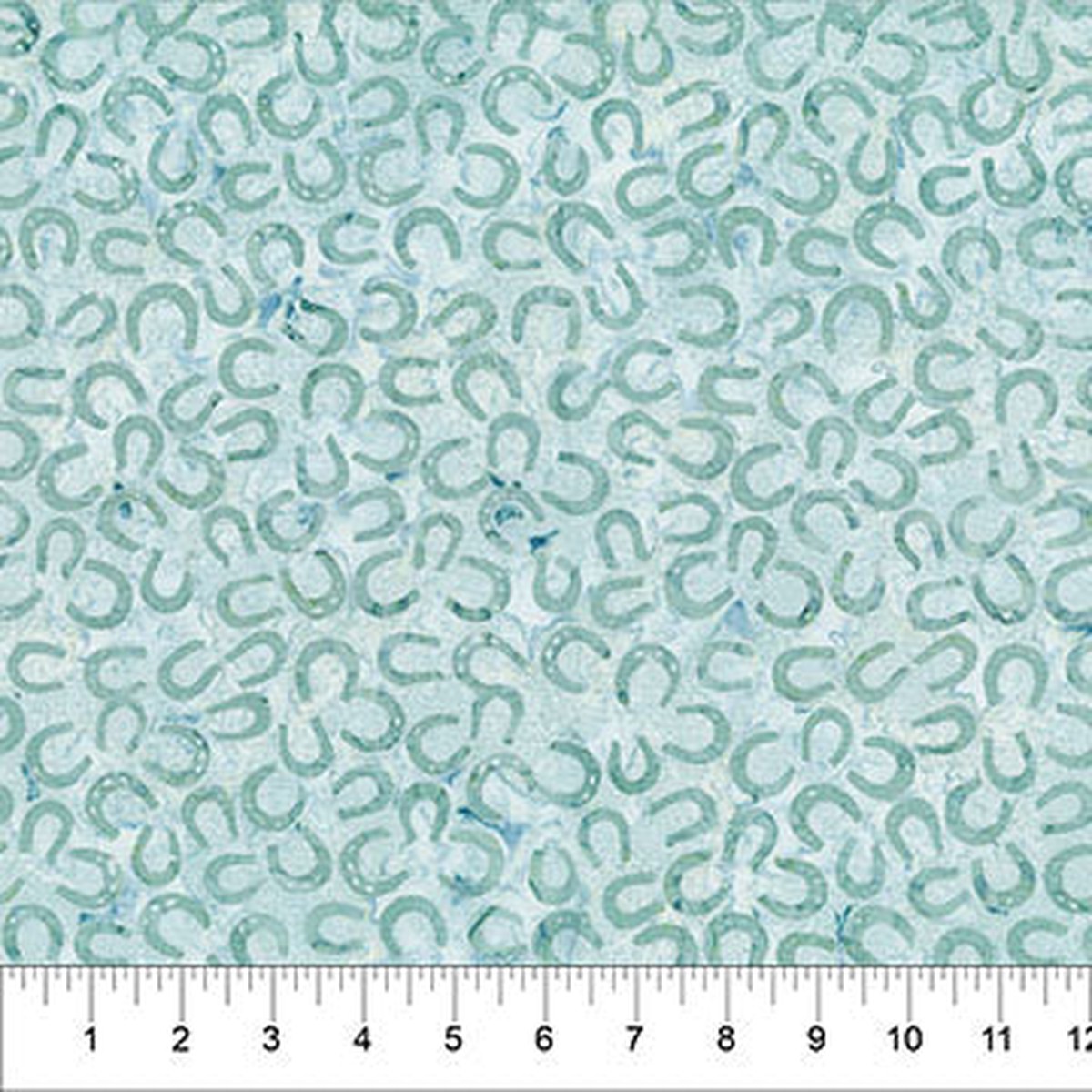 Saddle Up Horseshoes Caribbean Cotton 43"/44" Fabric Per Yard