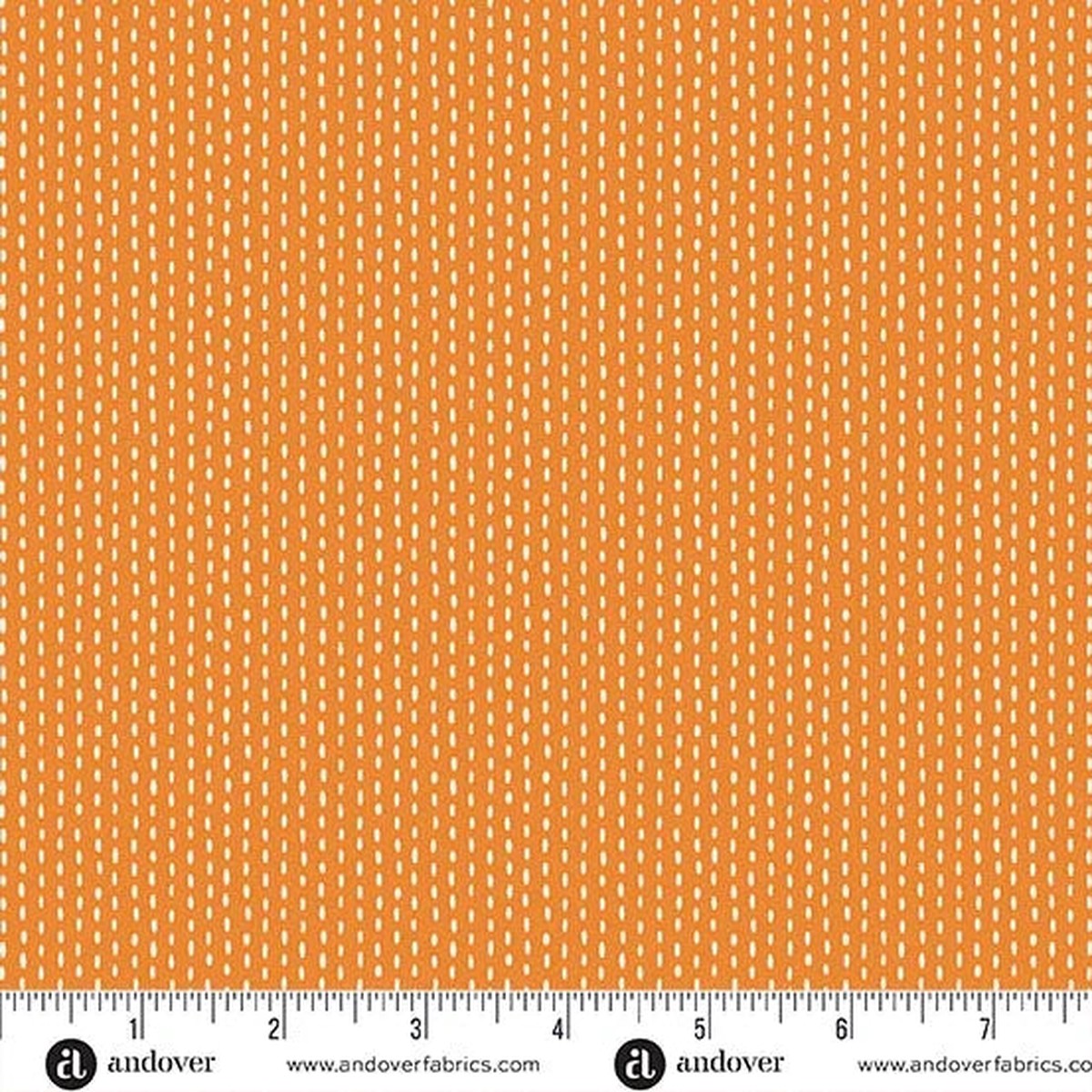 Stitch Line Orange Nightfall 44"/45" Cotton Fabric Per Yard