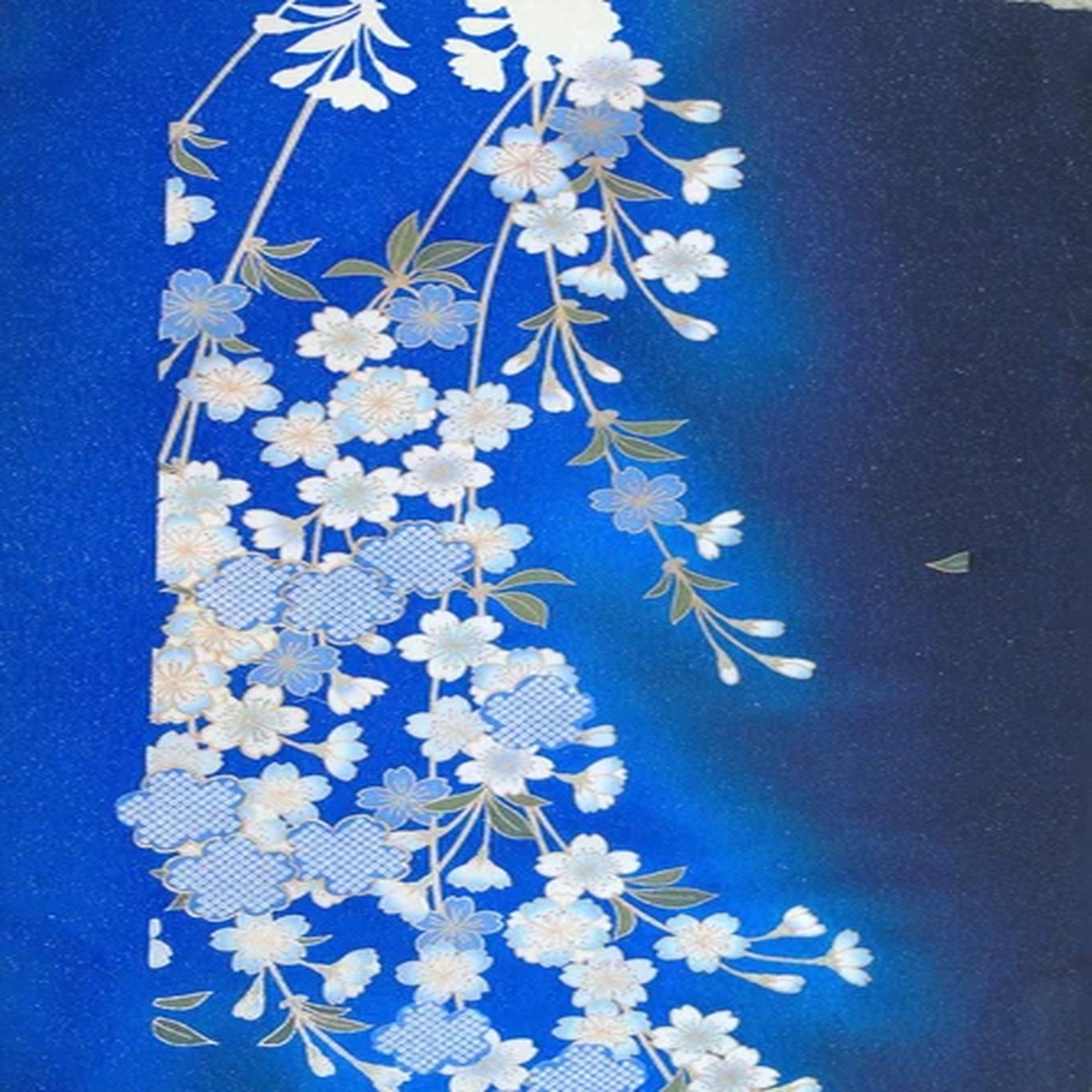 [AYANE] WEEPING CHERRY BLOSSOMS (Sample) - Japanese Silk KIMONO Fabric