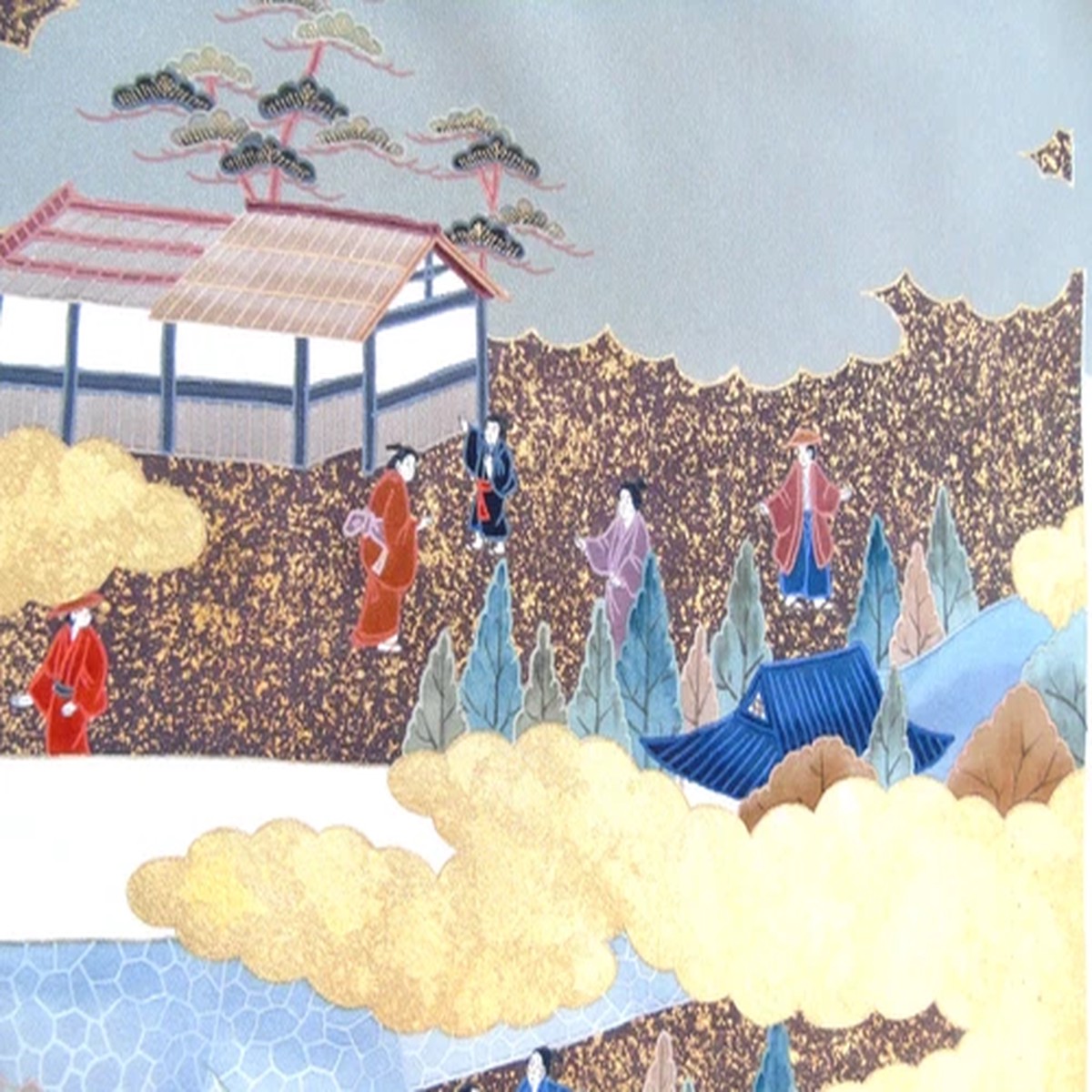 [AYANE] ONCE UPON A TIME IN JAPAN - Japanese Silk Kimono Fabric