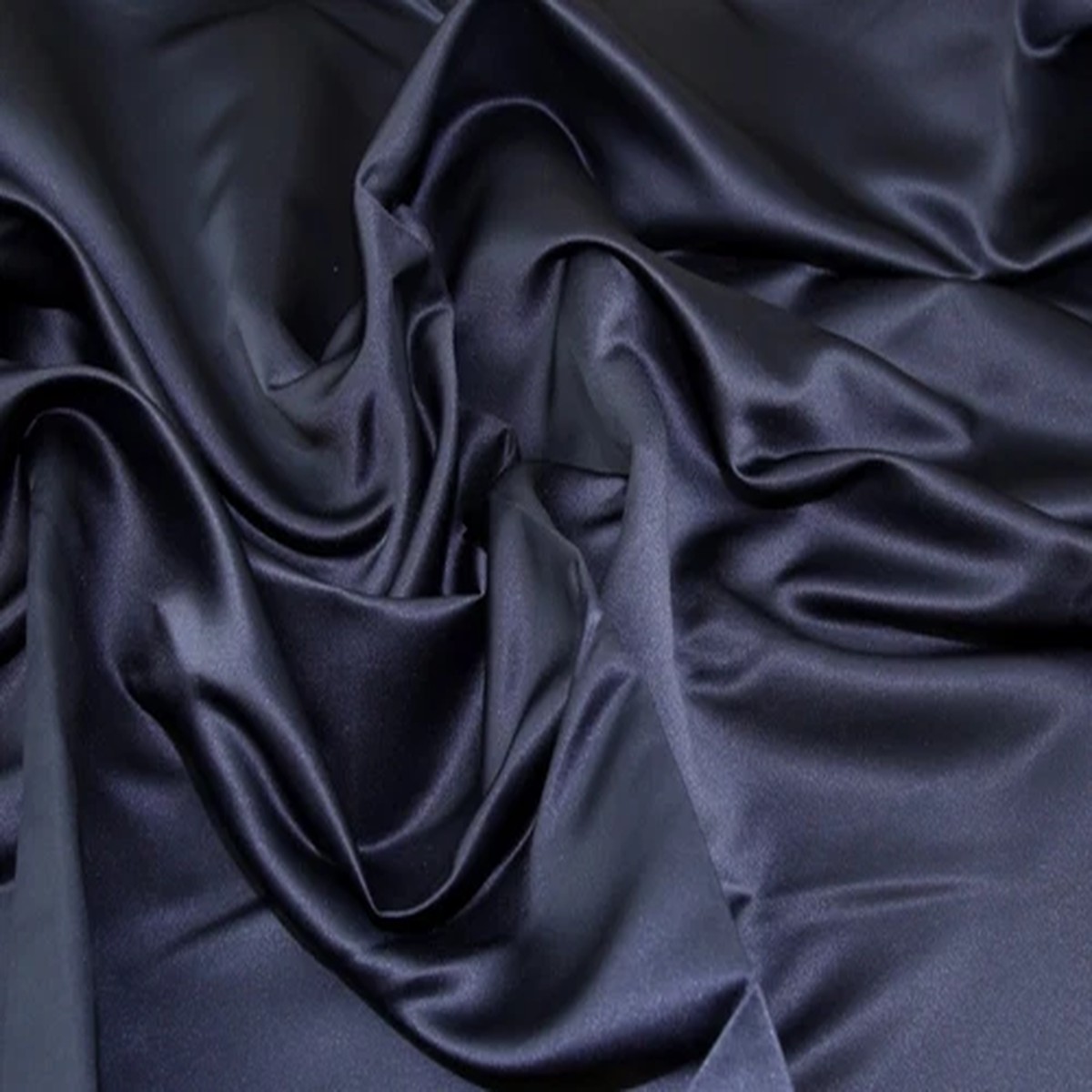 *SALE* NAVY BLUE SILK SATIN FABRIC BRIDAL DRESS CRAFT DRAPE MATERIAL 58" METER