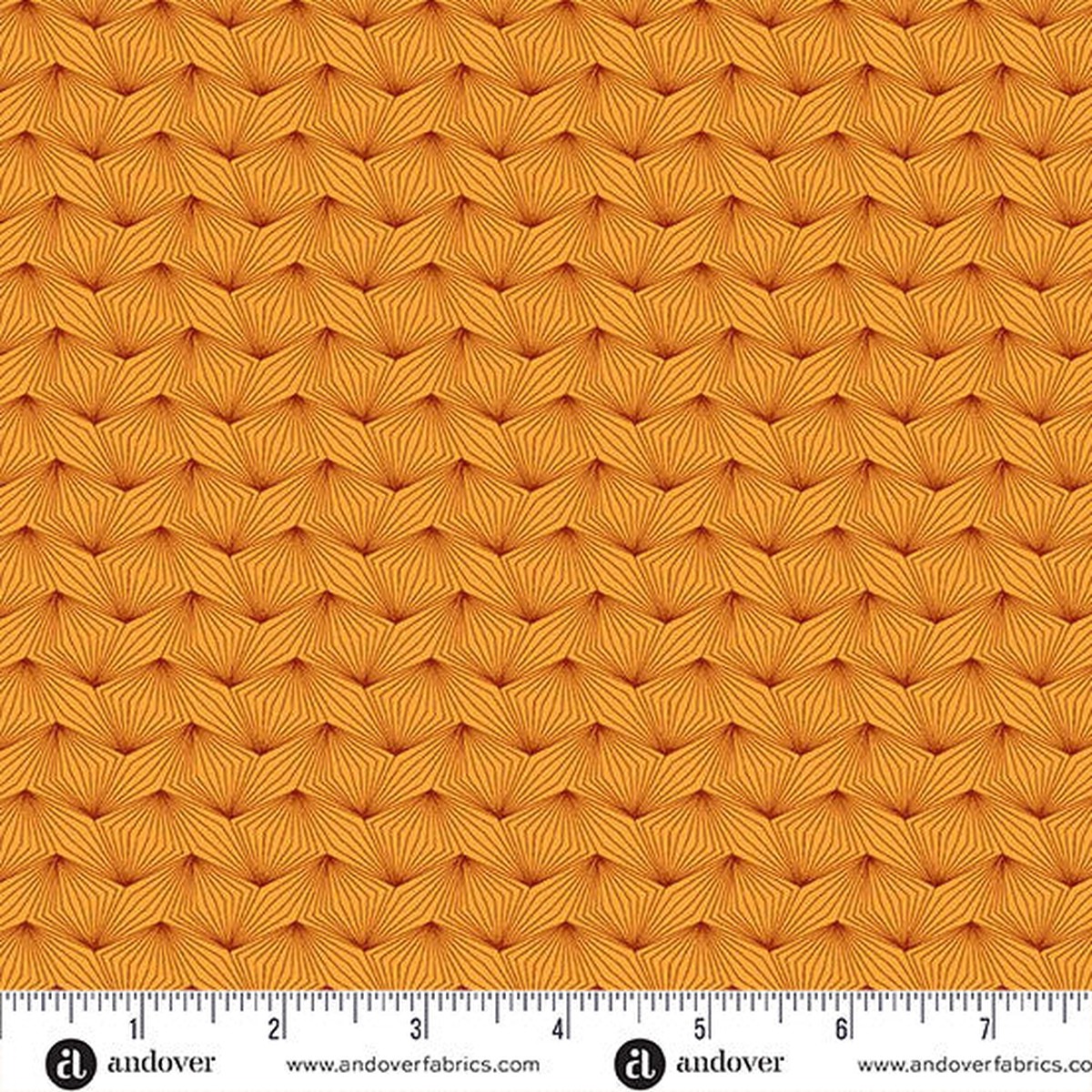 Zig Zag Orange Nightfall 44"/45" Cotton Fabric Per Yard