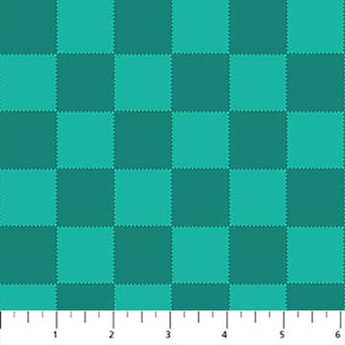 Bits And Bobs Squares Teal 44"/45" Cotton Fabric Per Yard