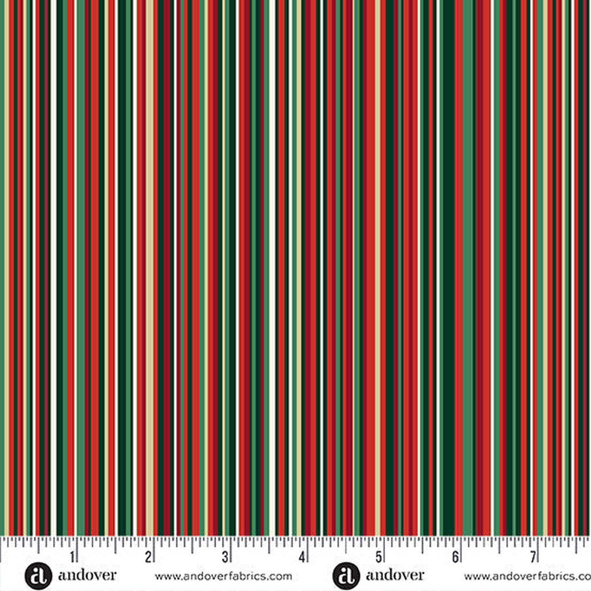 Adorn Classic Stripe Green 44"/45" Cotton Fabric Per Yard