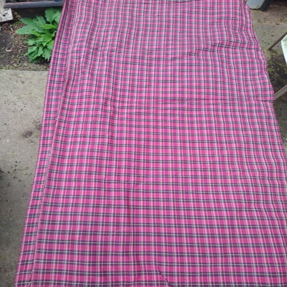 Vintage Striped Silk Fabric Material 204"x21" EXCELLENT!!