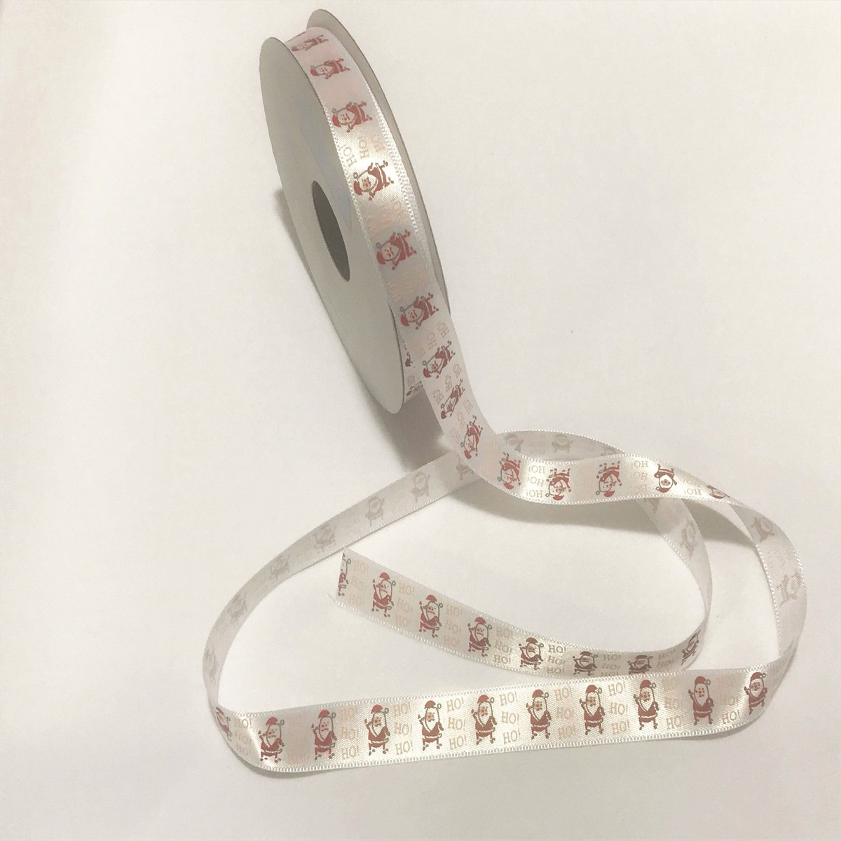 Christmas Ribbon 15mm - Santa Ho Ho Ho