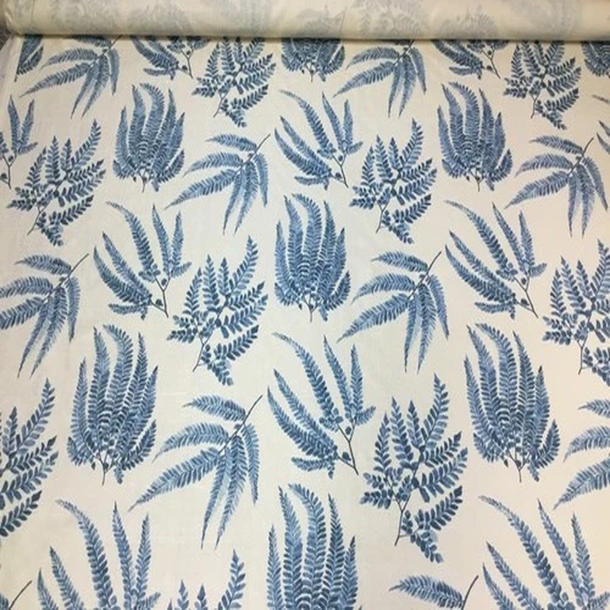 ZOFFANY CURTAIN FABRIC KERNOW 3M INDIGO - SILK MIX