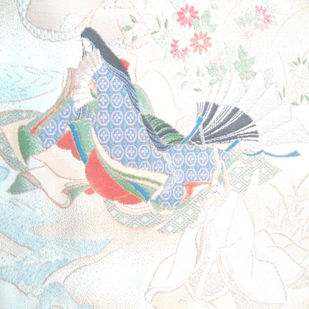 [AYANE] Woven Nuitori WAKA POEM PARTY - Japanese Silk KIMONO Fabric