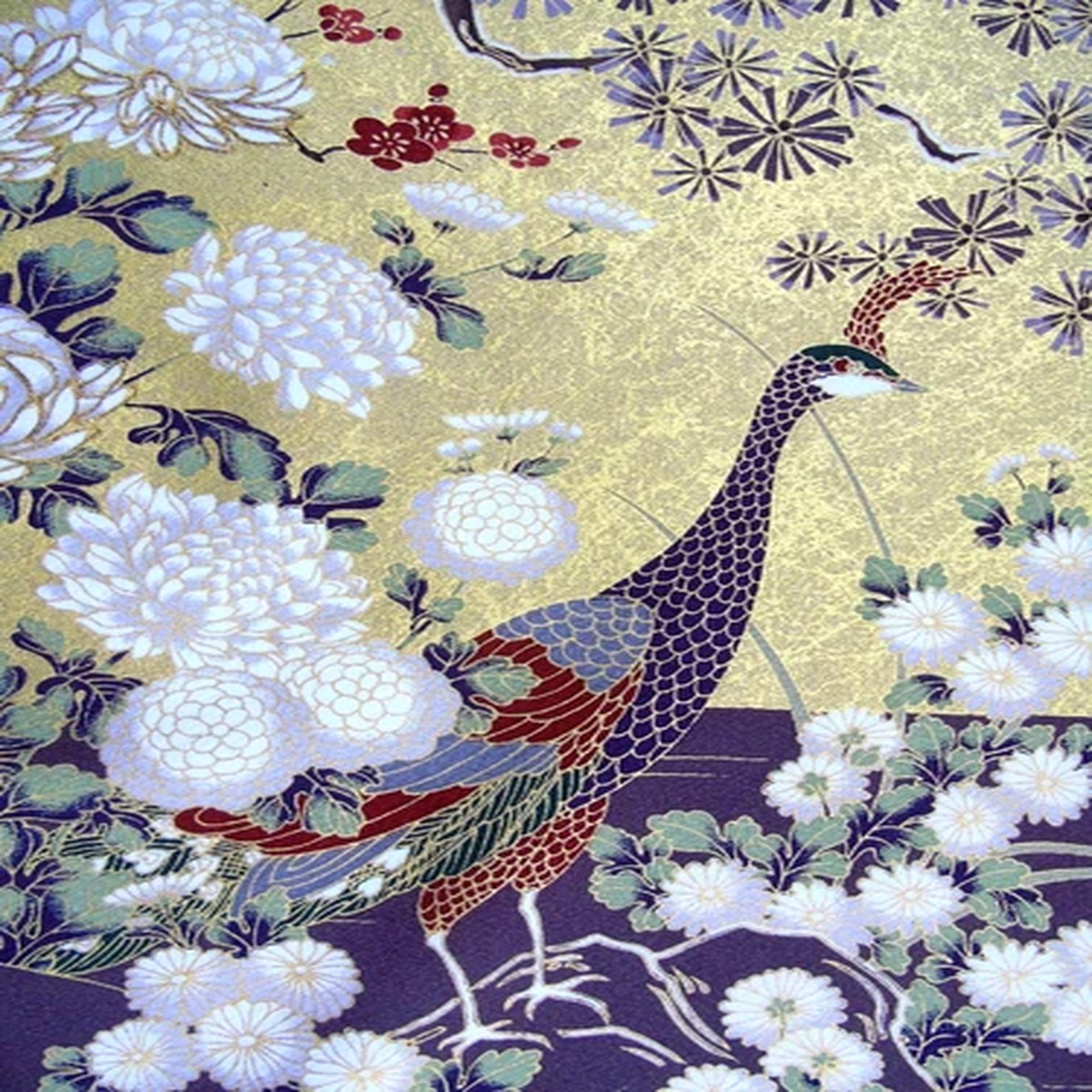 [AYANE] BIRD'S PARADISE - Japanese Silk KIMONO Fabric